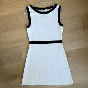 Zara black and white knit dress